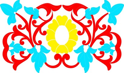 Floral pattern. carving wood pattern