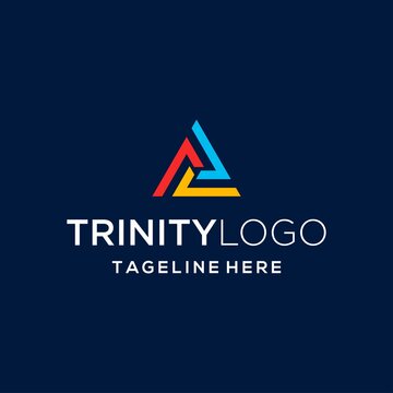 Trinity icon vector logo template illustration design