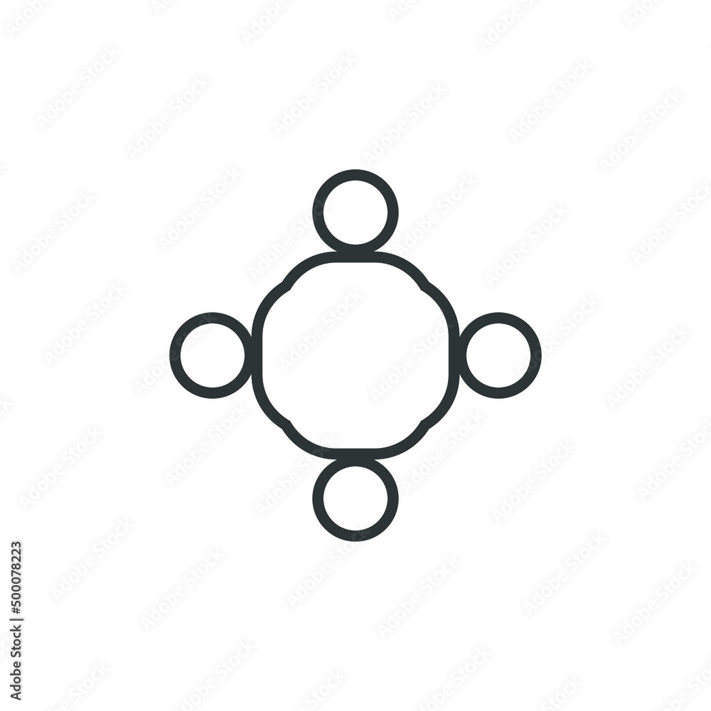Poster vector sign of the group symbol is isolated on a white background. group icon color editable.