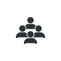 Vector sign of the group symbol is isolated on a white background. group icon color editable.