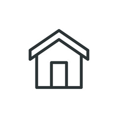 Vector sign of the Home symbol is isolated on a white background. Home icon color editable.