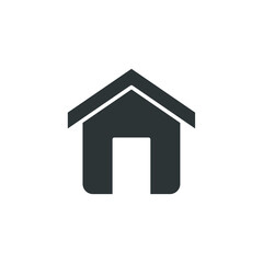 Vector sign of the Home symbol is isolated on a white background. Home icon color editable.