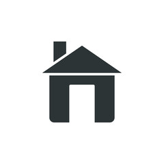 Vector sign of the Home symbol is isolated on a white background. Home icon color editable.