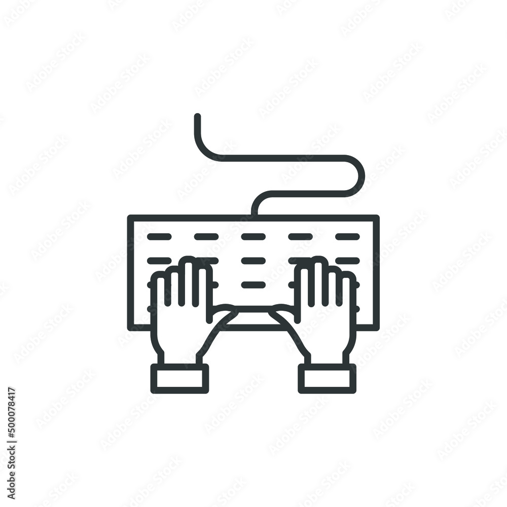 Fototapete vector sign of the keyboard symbol is isolated on a white background. keyboard icon color editable.