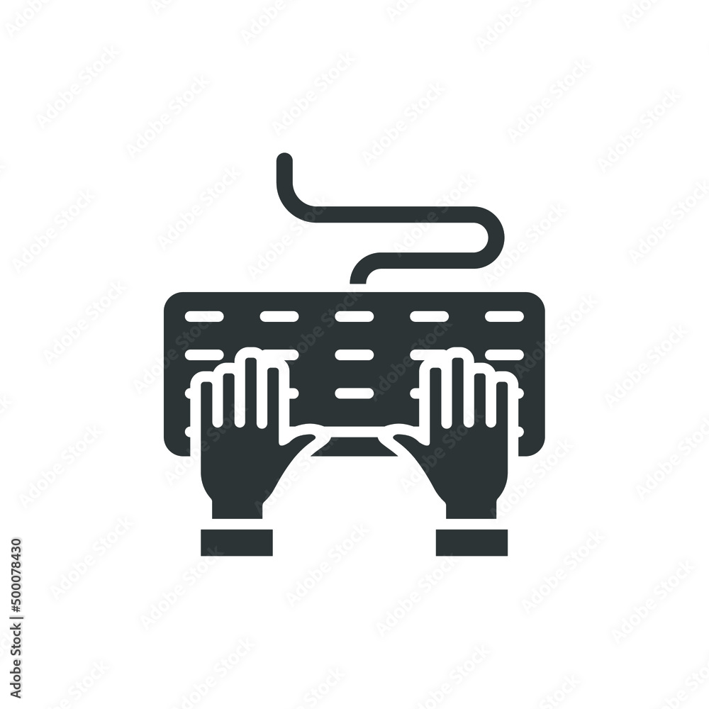 Fototapete vector sign of the keyboard symbol is isolated on a white background. keyboard icon color editable.