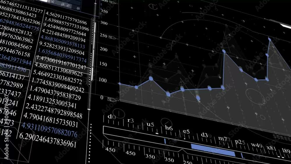 Poster stock chart animation - abstract 4k digital 3d financial chart animation showing the growing value o