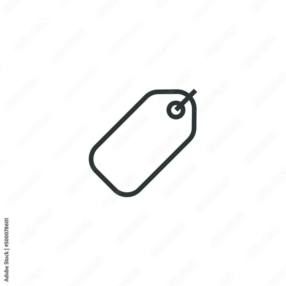 Poster vector sign of the label symbol is isolated on a white background. label icon color editable.