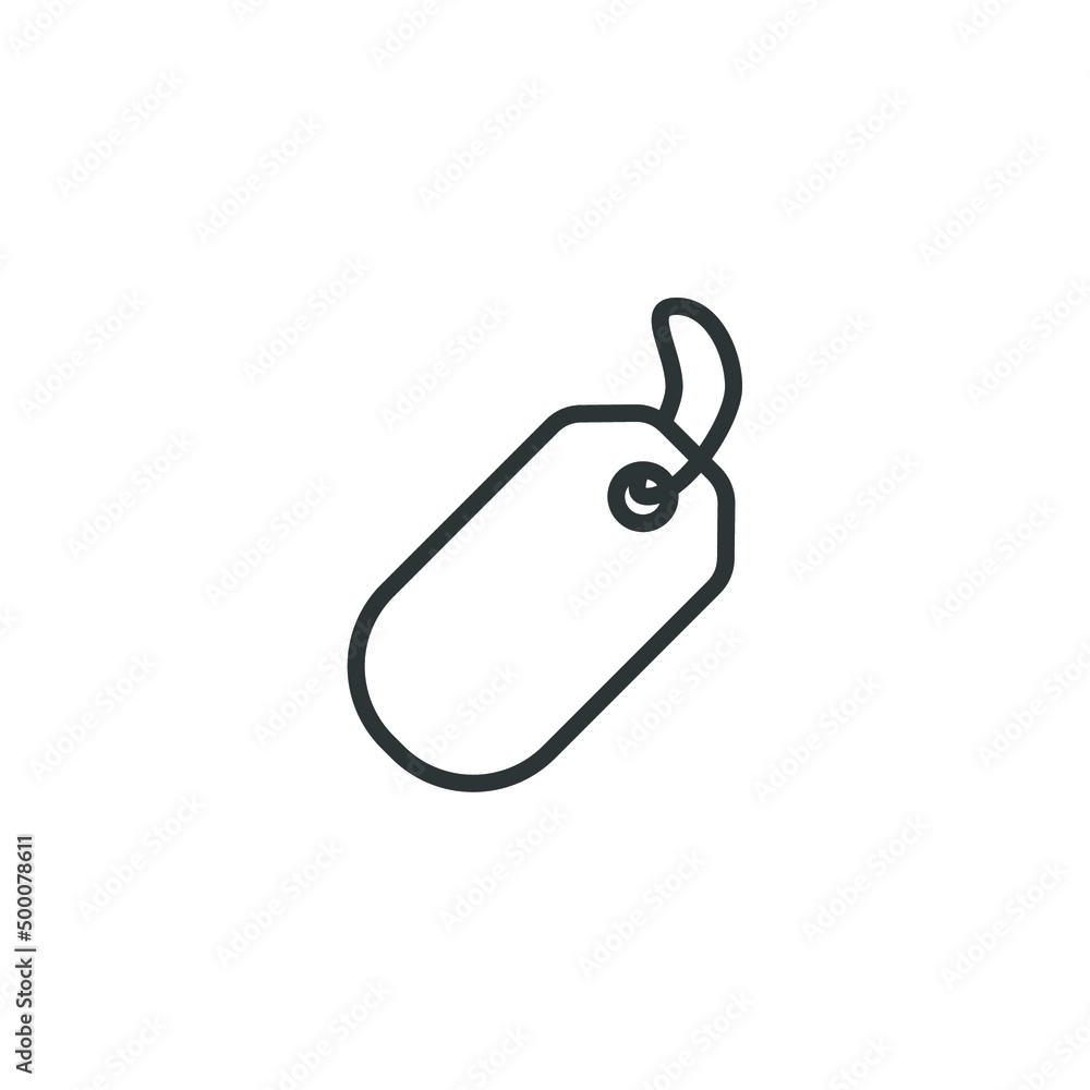 Poster vector sign of the label symbol is isolated on a white background. label icon color editable.