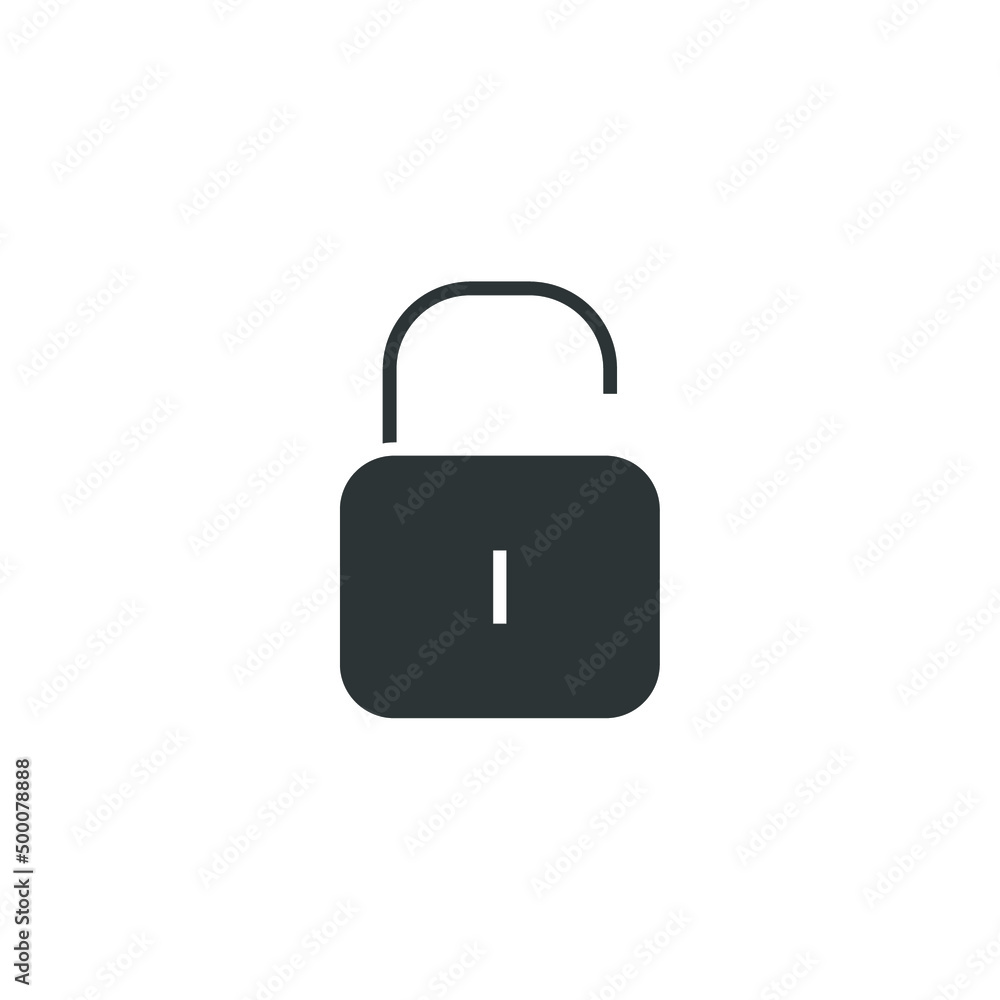 Poster vector sign of the lock symbol is isolated on a white background. lock icon color editable.
