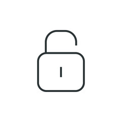 Vector sign of the lock symbol is isolated on a white background. lock icon color editable.