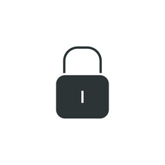 Vector sign of the lock symbol is isolated on a white background. lock icon color editable.