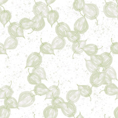 watercolor physalis seamless pattern. autumn berry illustration. botanical background. Seamless pattern with hand drawn watercolor physalis. Autumn pattern.pepper, bell pepper, tomato. Abstract art 