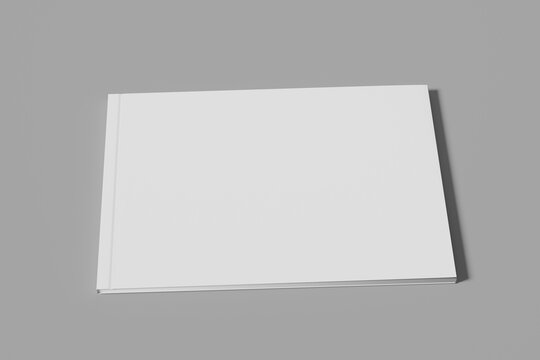 Blank A4 Photorealistic Landscape Brochure Mockup