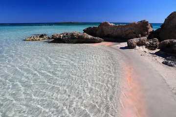 Cercles muraux  Plage d'Elafonissi, Crète, Grèce Plage de sable rose de Crète en Grèce