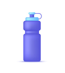 3D Sport bottle isolated on white background. Sport fitness flask. Sport concept. Can be used for many purposes.