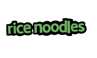 RICE NOODLE writing graffiti design on white background