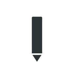 Vector sign of the pencil symbol is isolated on a white background. pencil icon color editable.
