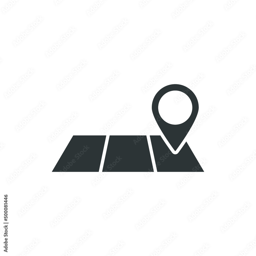 Poster vector sign of the pin point symbol is isolated on a white background. pin point icon color editable