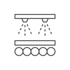Rolled metal cooling line icon
