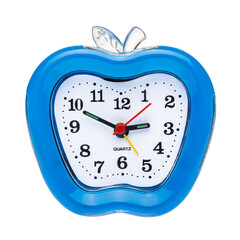 clock with an alarm clock on a white isolated background