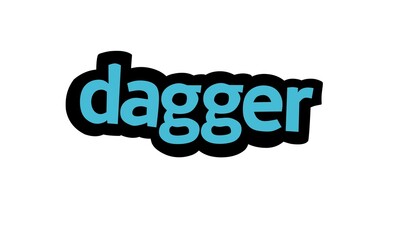 DAGGER  writing graffiti design on white background