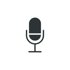 Vector sign of the podcast symbol is isolated on a white background. podcast icon color editable.