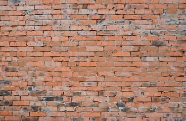 Red brick wall. brick background