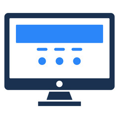 computer screen Vector icon which is suitable for commercial work

