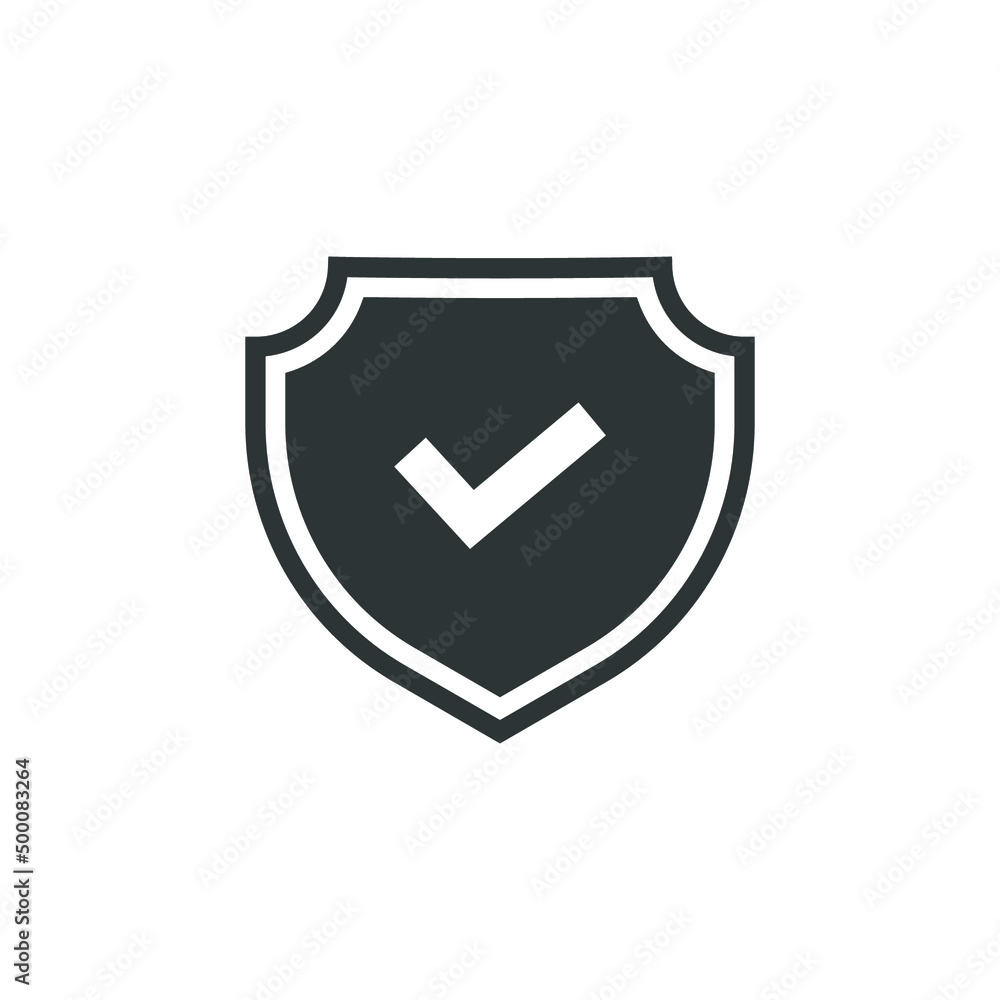 Poster vector sign of the shield symbol is isolated on a white background. shield icon color editable.