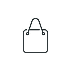 Vector sign of the shoping bag symbol is isolated on a white background. shoping bag icon color editable.