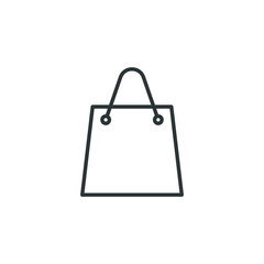 Vector sign of the shoping bag symbol is isolated on a white background. shoping bag icon color editable.