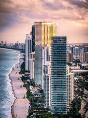 Obraz premium sea, Miami, Fort Lauderdale, aerial, blue, green, ocean