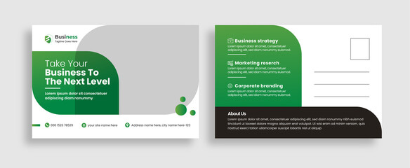 Corporate modern business postcard design template 