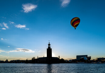 Stockholm Sunset, hot air balloon