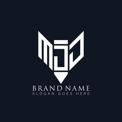 MJD letter logo design on black background.MJD creative monogram initials letter logo concept.
MJD Unique modern flat abstract vector letter logo design. 
