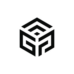 gp cube logo template design for business of financial consulting