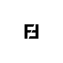 Obraz premium letter logo FF icon Letter icon vector design Initial Monogram Letter Capital Design Templete