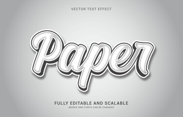 editable text effect, Paper style