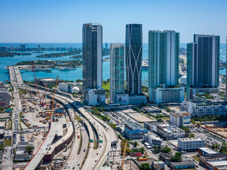 sea, Miami, Fort Lauderdale, aerial, blue, green, ocean