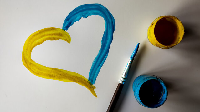 Yellow and blue colors of the flag of Ukraine.