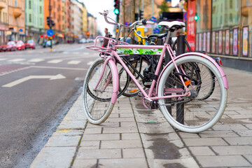 Fototapeta na wymiar Parked Bicycle