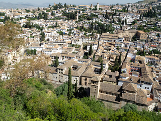 Obraz premium Vista aérea de la ciudad de Granada, España.