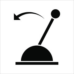 Gear shift line icon, outline vector sign, vector illustration isolated on white background