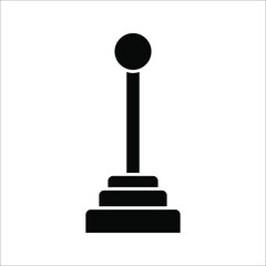 Gear shift line icon, outline vector sign, vector illustration isolated on white background