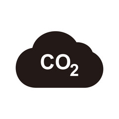 CO2 icon ,co2 emissions icon cloud illustration