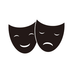 Theater masks vector  illustration symbol