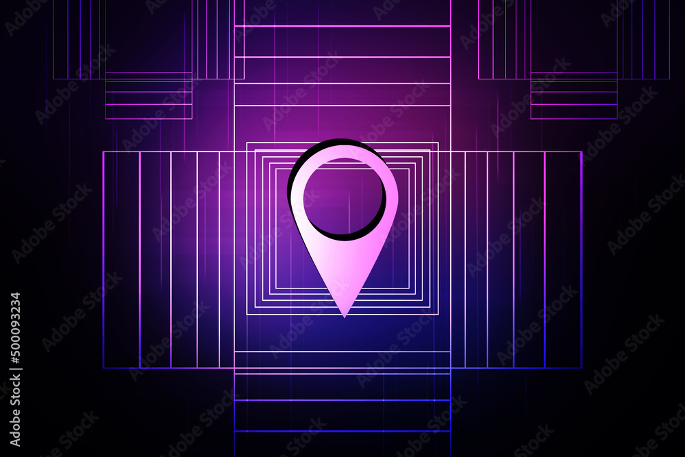 Poster 2d rendering map pointer