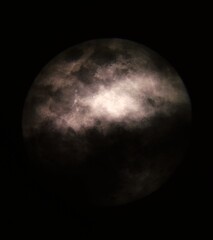 Clouded Pink Moon in April 2022