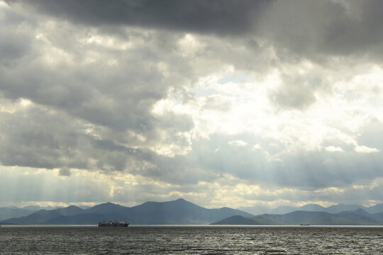 Pacific Coast, Avachinskaya Bay. Petropavlovsk - Kamchatsky, Russia