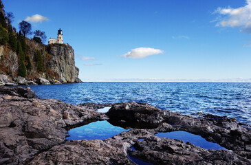 Split Rock Lighthouse on the Minnesota north shore of Lake Superior